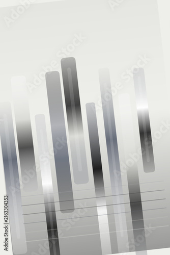 Abstract Vertical Bar Gradient Background with Soft Metallic Grayscale Tones and Linear Elements
