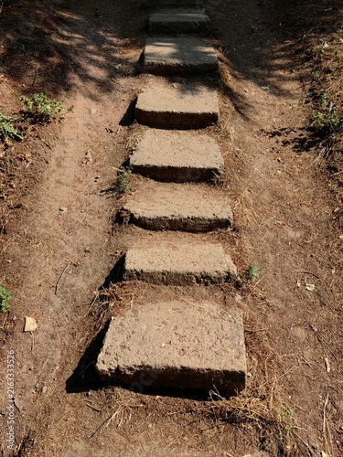 Fotografie Weathered Concrete Steps.