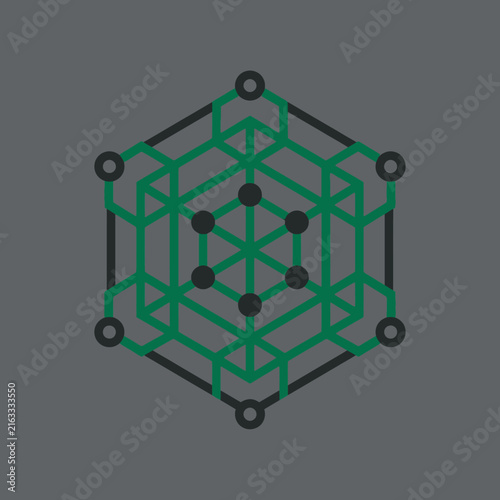 Abstract Hexagonal Geometric Network Structure Representation