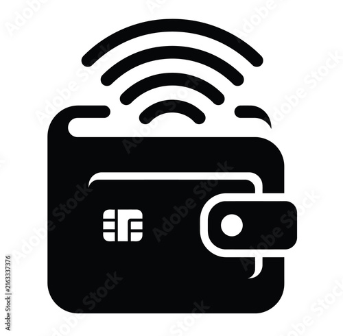 Foto Contactless wallet payment icon representing nfc financial transactions and smar