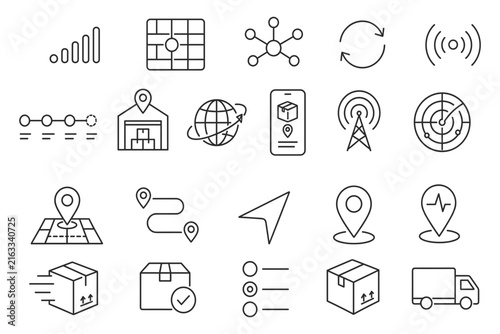 Logistics and Navigation Icons