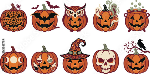 Halloween pumpkin vector