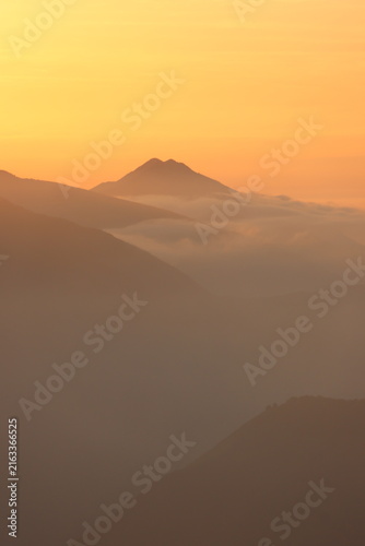 Photography Sunset sur la Vallée d'Ossau, vue du col de l'Aubisque, massif des Pyrénées (Nou
