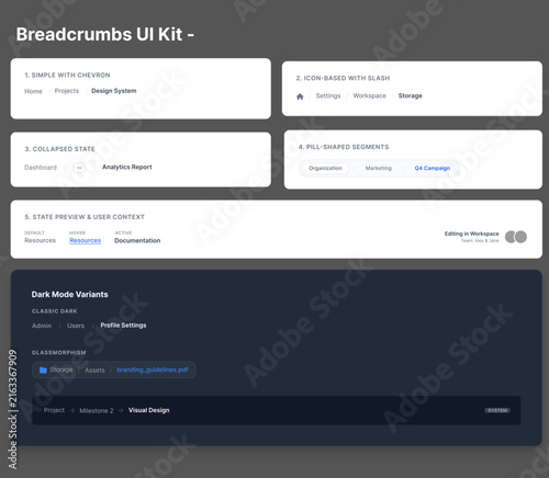Breadcrumbs UI Kit