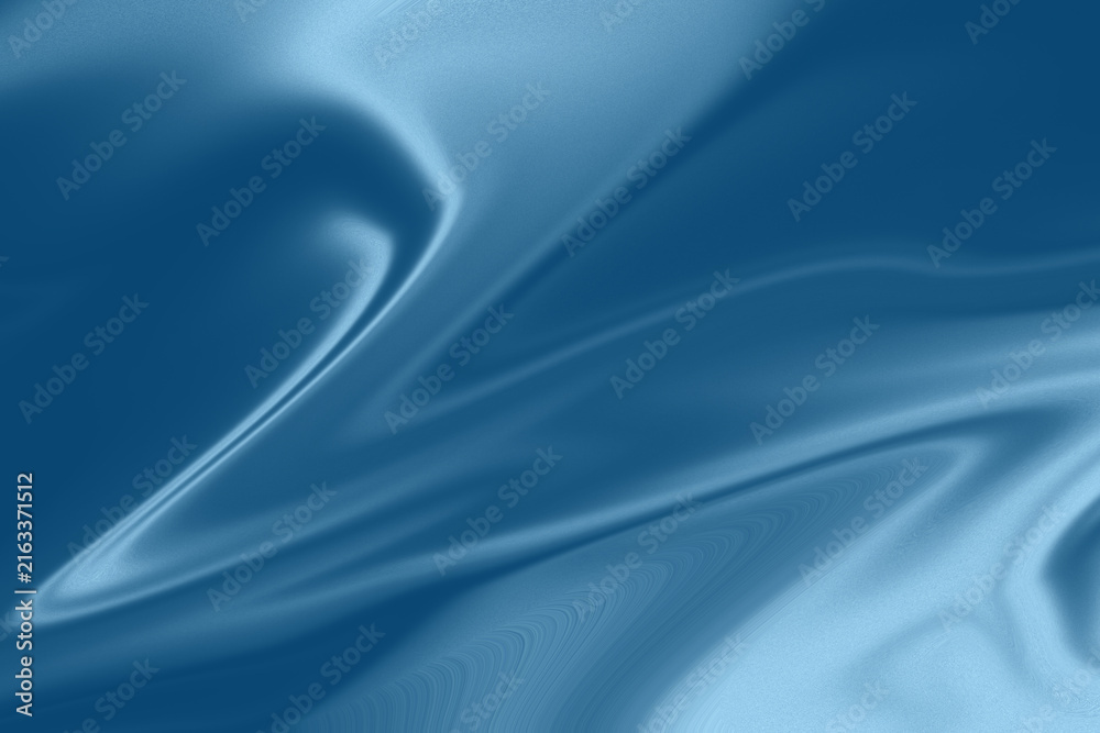 Fototapeta premium Abstract blue liquid wave background with smooth silk texture and flowing curves