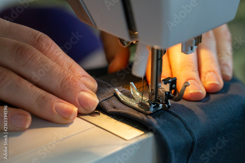 Konstfotografi Close-up of sewing machine in action