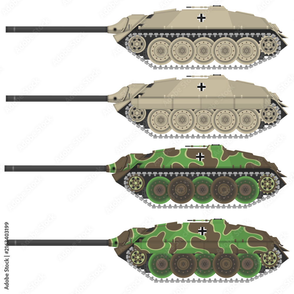 Fototapeta premium World War II German Tanks Models