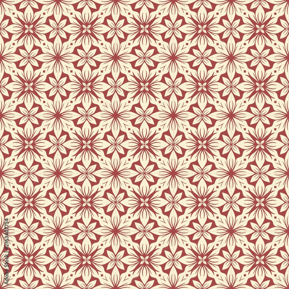 Fototapeta premium Decorative seamless flower pattern wallpaper