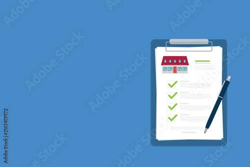 House Contract Closing Checklist with Property Documents and Buyer Approval