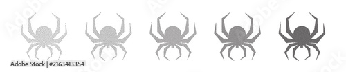 Foto Spider halloween icon, spooky cartoon black widow spider isolated