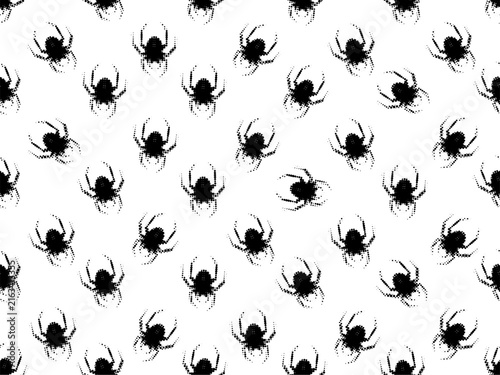 Quadro su tela Spider halloween icon, spooky cartoon black widow spider isolated