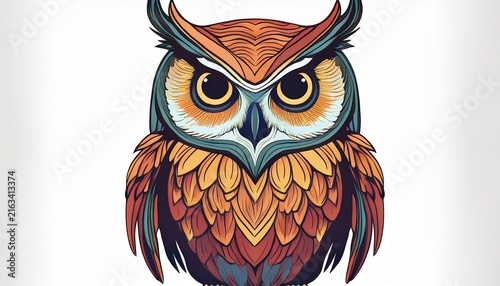 owl isolated in white white background in owl