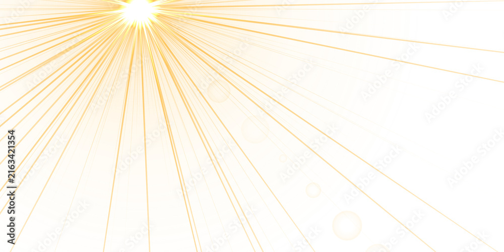 Obraz premium Abstract golden solar system with concentric circles, glowing sun, and orbiting ring planets yellow star isolated on a transparent background