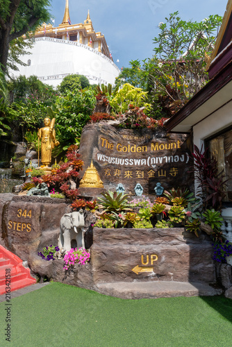 Bangkok's Golden Mount, with its stairs and the Buddhist temple.