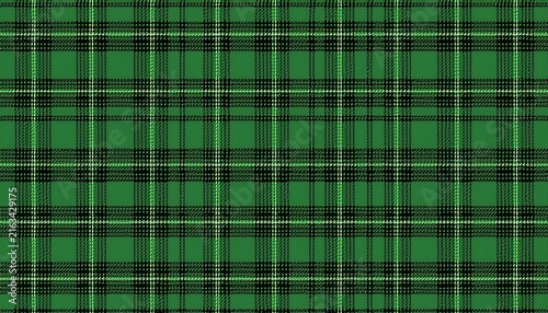 seamless green and black tartan plaid pattern background for fabric and textile design