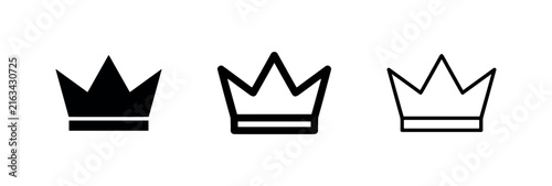 Obraz na płótnie Crown icon set