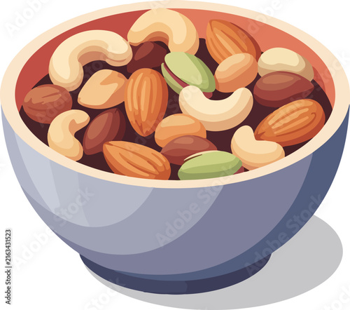 Isometric Mixed Nuts Bowl Icon