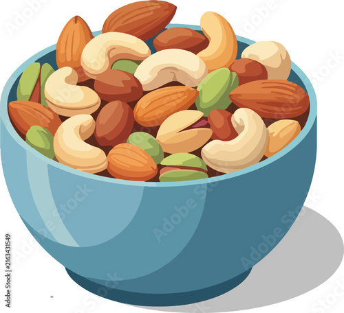 Isometric Mixed Nuts Bowl Icon