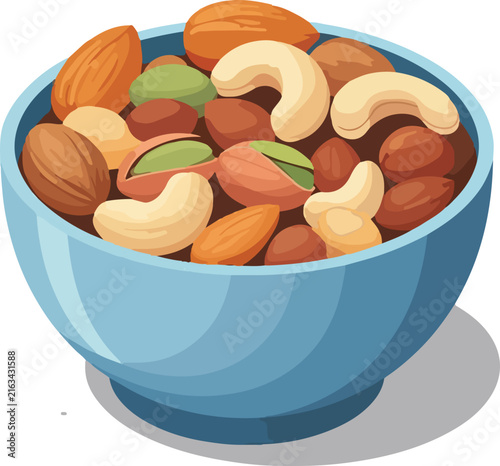 Isometric Mixed Nuts Bowl Icon