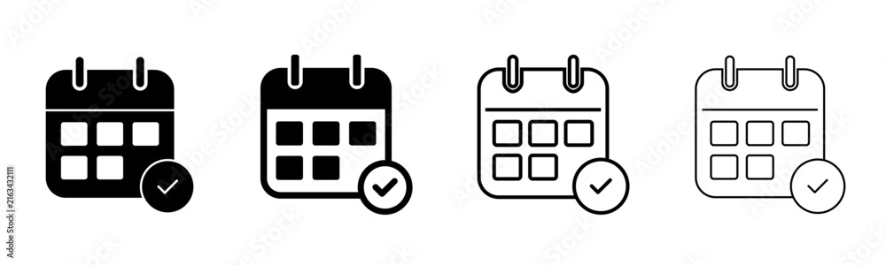 Foto Schedule calendar icon set