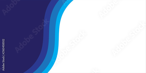 Abstract White Background with Layered Shades of Blue Curved Waves Modern Corporate Design