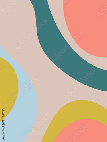 Abstract background with soft organic shapes in pastel colors featuring a modern minimalist artistic design style
