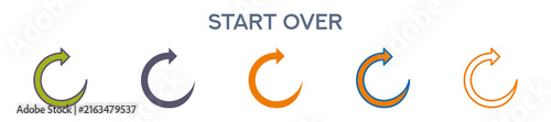 Konstfotografi Start Over Element For Design Graphic - Multi Styles
