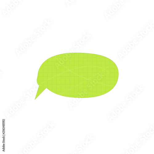 Speech bubble comment icon in bright green color