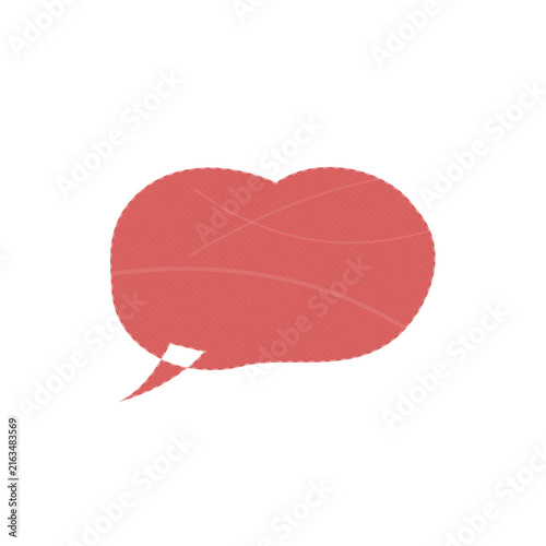 Red heart-shaped speech bubble icon