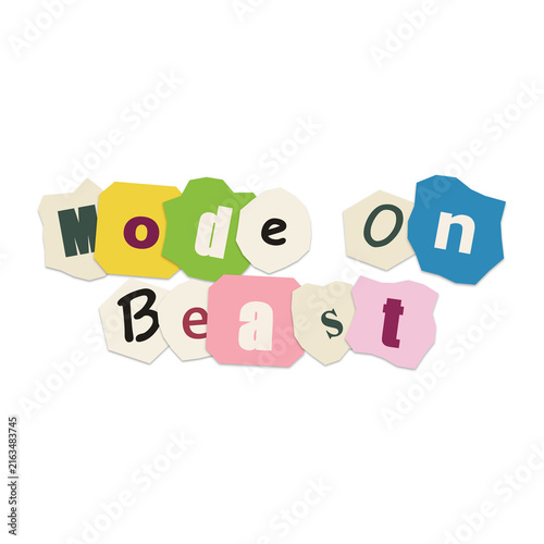 Colorful hope on beast text design
