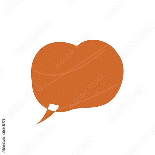 Speech bubble with brown heart icon