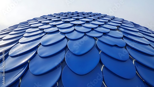 Abstract dome structure with perspective dome architectural architectural roof covered covered overlapping glossy