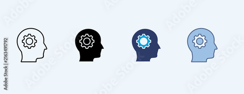 Think Multiple Icon Illustration Vector
contains brain