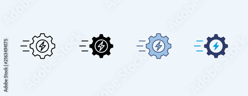 Foto Efficiency Multiple Icon Illustration Vector