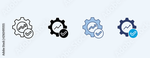 Bild auf Leinwand Operational Excellence Multiple Icon Illustration Vector, Contains gear, cheack