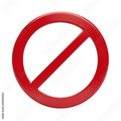 Red prohibition sign symbol with forbidden sign, ban sign, red circle isolated on transparent background