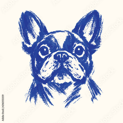 blue-french-bulldog-art