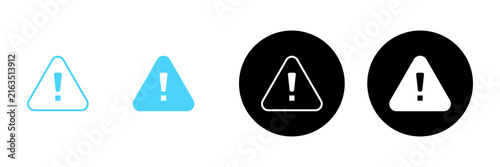 Quadro su tela Exclamation danger icon vector
