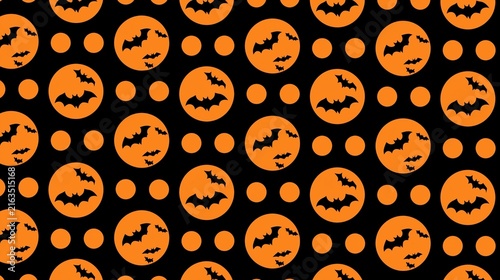 Canvastavla Tileable polka dot design in a Halloween colour scheme offering a simple versati