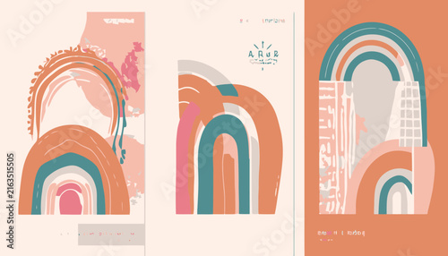 Colorful Rainbow Graphic Design Elements.