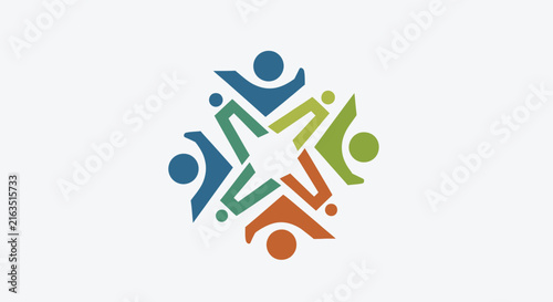 Diverse people holding hands together.