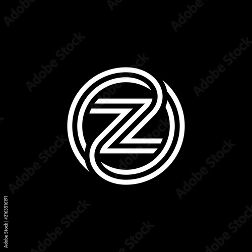 Unique, modern, and futuristic double-line 'Z' emblem. Elegant circular aesthetic, perfect for EV, software, AI, and digital agencies.