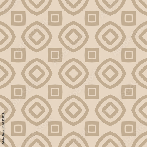 Seamless geometric pattern with diamond shapes in beige tones