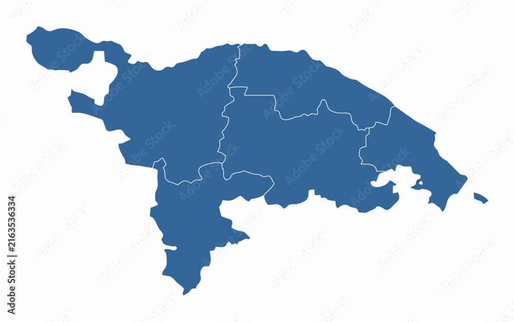 Fototapeta premium Thurgau Canton administrative map