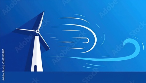 Wind turbine renewable energy concept.