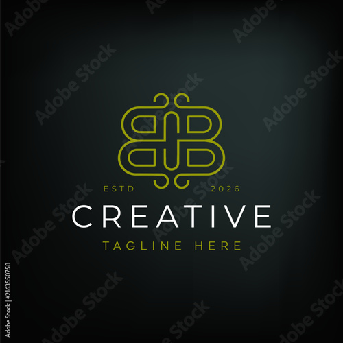Elegant and unique letter BB initials logo design