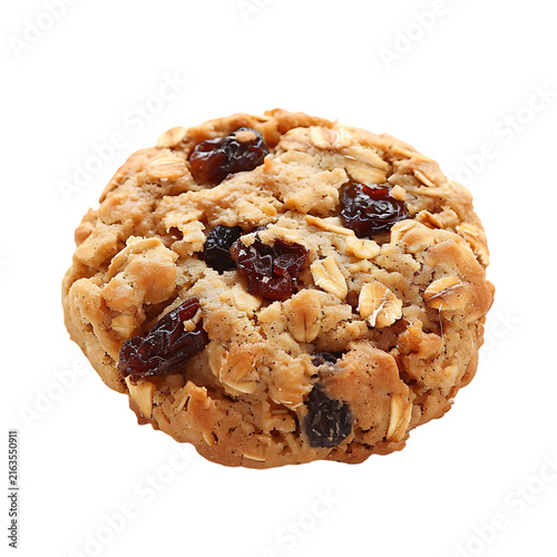 Chewy oatmeal cookie studded with raisins