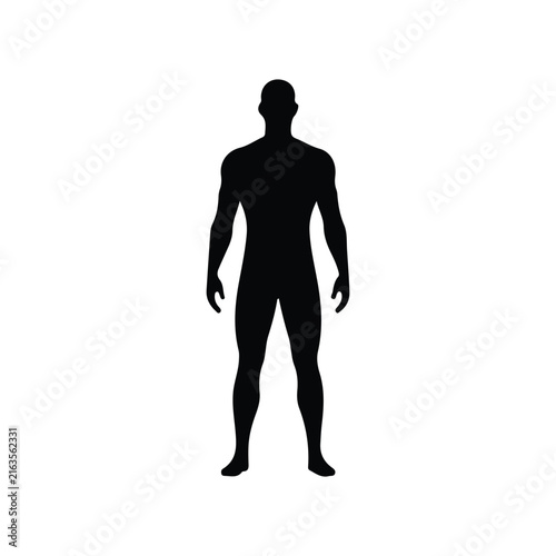 Human body silhouette vector illustration on white background