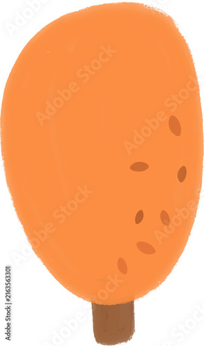 Hand Drawn Autumn Maple and Ginkgo Leaf Illustration Set in Red Orange and Yellow