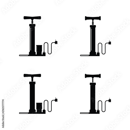 Collection of air pump icons on a white background
